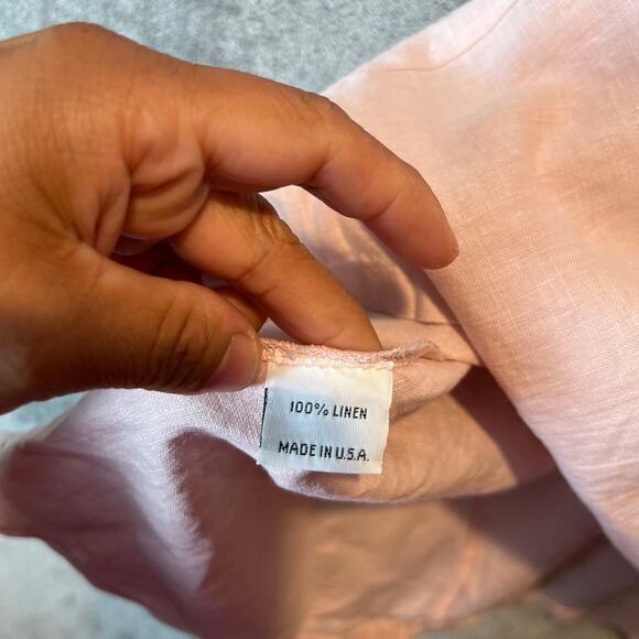 Bryn Walker 100% Linen Light Pink Tunic Size Medium Pockets Lagenlook Minimalist - Picture 3 of 6